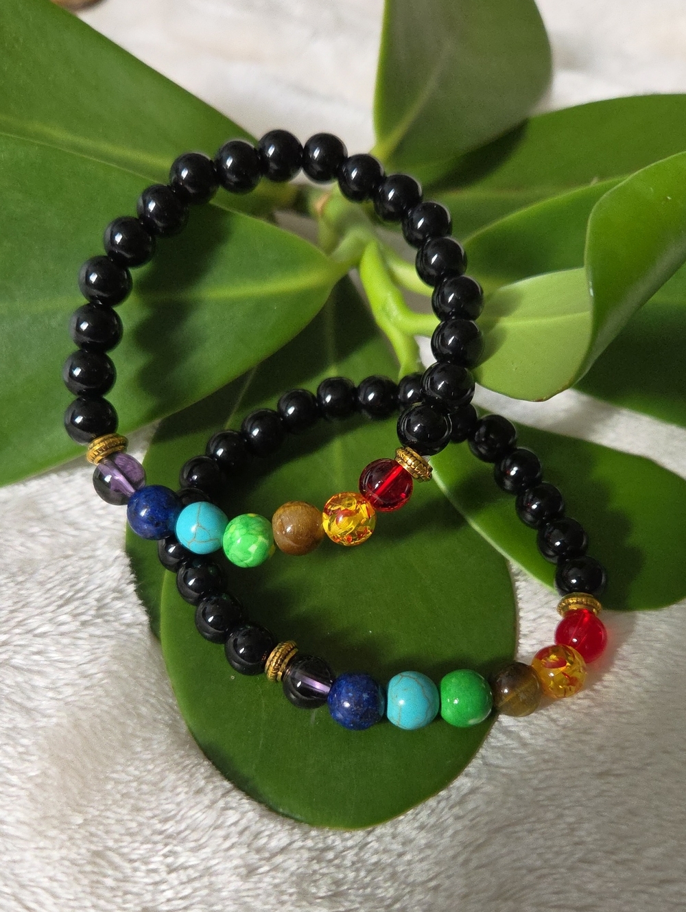 2/$30 Scared Alignment Seven Chakra Mala Stretch Bracelet. Unisex. NWT.